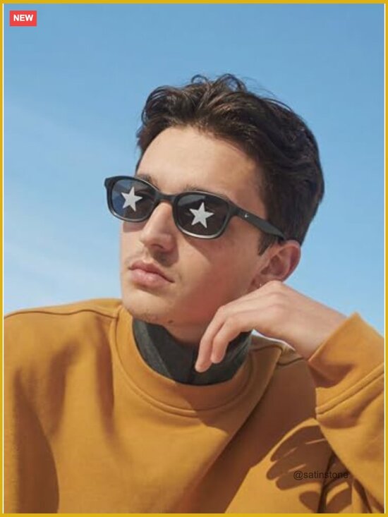 Polarized UV400 Protection Sunglasses, TR90 Memory Fit, Emoticon Lens Design